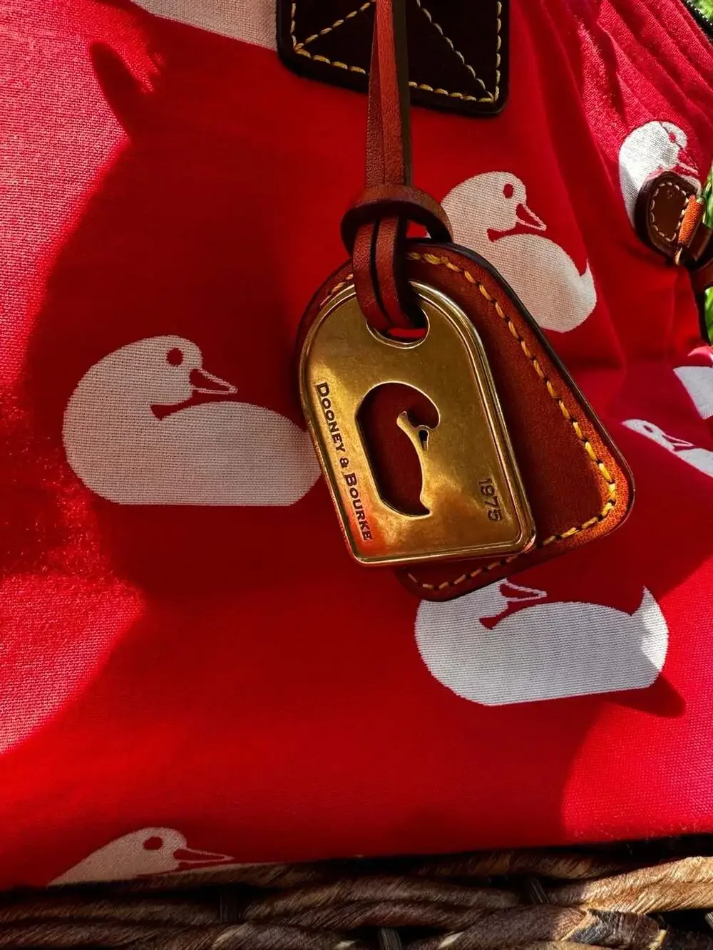 Dooney & Bourke Samantha Sport Duck Canvas Satchel in Red Y2K EUC ❤️ 🦆